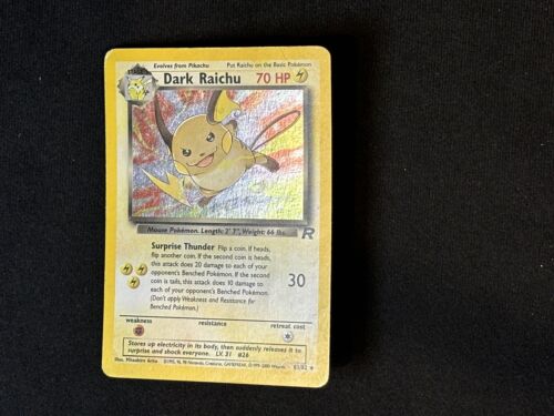 Dark Raichu Holo Team Rocket EX, 83/82 Pokemon Card