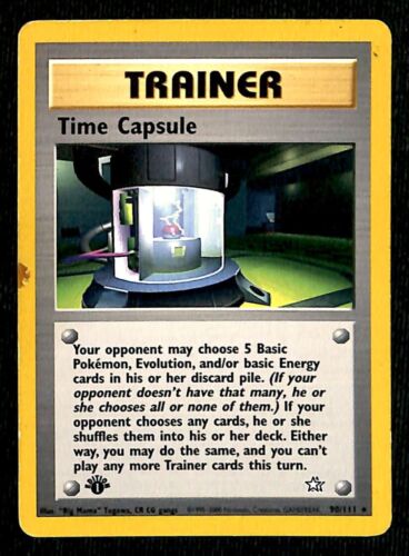 Time Capsule 1st Edition Neo Genesis VG, 90/111 Pokemon Card