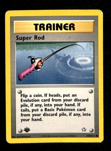 Super Rod 1st Edition Neo Genesis VG, 103/111 Pokemon Card