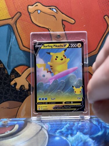 Surfing Pikachu V Celebrations 25th Anniversary, 008/025 Pokemon Card