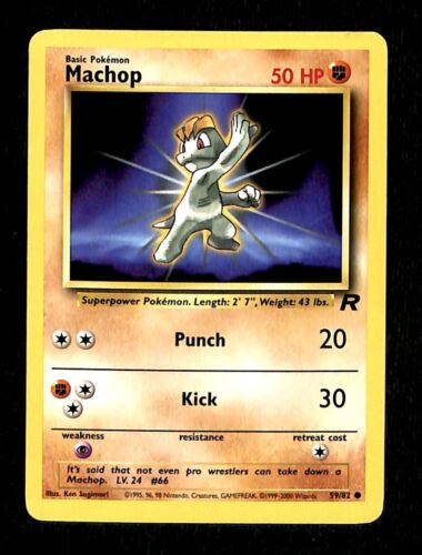 Machop Team Rocket VG, 59/82 Pokemon Card.