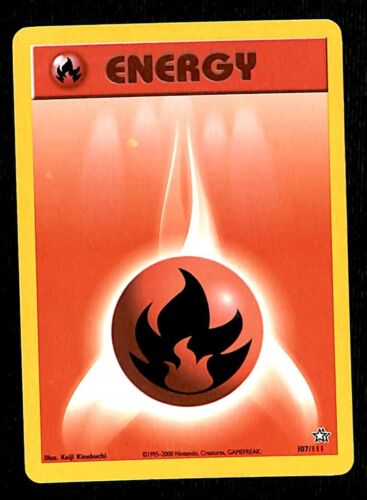 Fire Energy Neo Genesis VG, 107/111 Pokemon Card