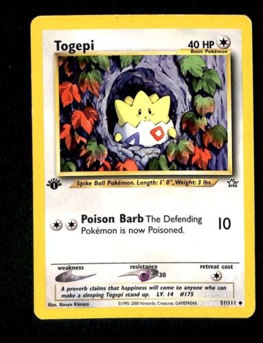 Togepi 1st Edition Neo Genesis EX, 51/111 Pokemon Card