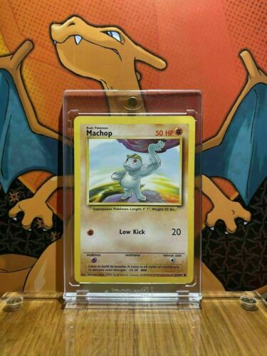 Machop Base Set Exclusive 4th Print 1999-2000 EX, 52/102 Pokemon Card