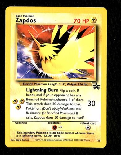 Zapdos Black Star Promo 23, NM Pokemon Card