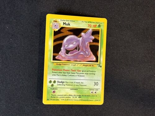 Muk Holo Fossil NM, 13/62 Pokemon Card