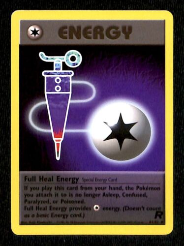 Full Heal Energy Team Rocket NM, 81/82 Pokemon Card.