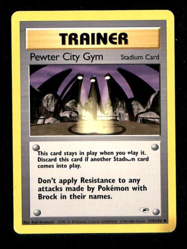 Pewter City Gym | Gym Heroes VG, 115/132 Pokemon Card.