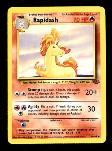 Rapidash Jungle NM, 44/64 Pokemon Card