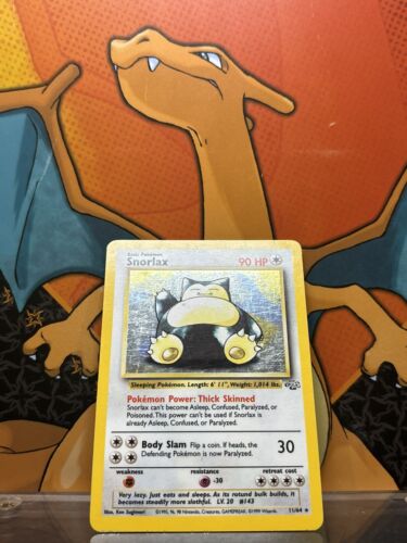 Snorlax Holo Jungle EX-NM, 11/64 Pokemon Card