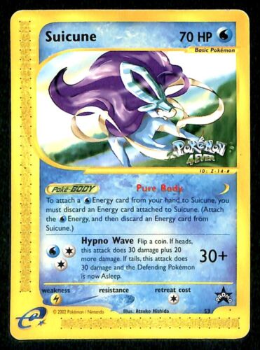 Suicune Black Star Promo 53, VG Pokemon Card
