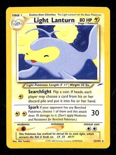 Light Lanturn Neo Destiny NM, 23/105 Pokemon Card