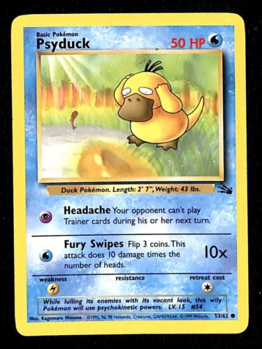 Psyduck Fossil NM, 53/62 Pokemon Card