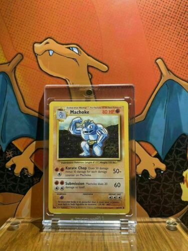 Machoke Base Set Unlimited Print EX 34/102 Pokemon Card.