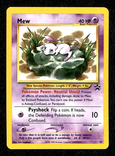 Mew Black Star Promo 47, NM Pokemon Card