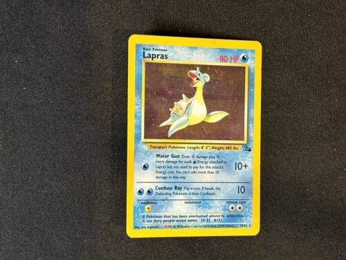 Lapras Holo Fossil EX, 10/62 Pokemon Card