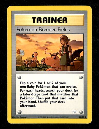 Pokemon Breeder Fields Neo Revelations EX, 62/64 Pokemon Card