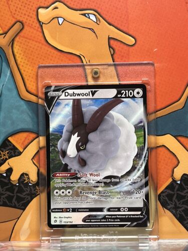 Dubwool V Ultra Rare Rebel Clash 153/192, NM Pokemon Card