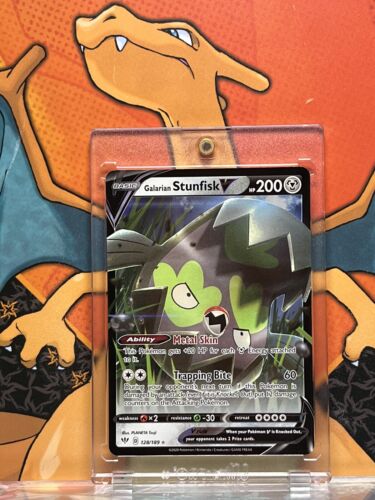 Stunfisk V Ultra Rare Darkness Ablaze 128/189, NM Pokemon Card