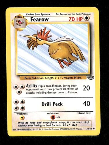 Fearow Jungle NM, 36/64 Pokemon Card