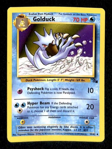 Golduck Fossil NM, 35/62 Pokemon Card