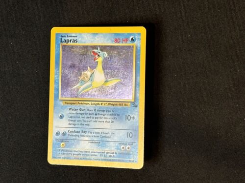 Lapras Holo Fossil EX, 10/62 Pokemon Card