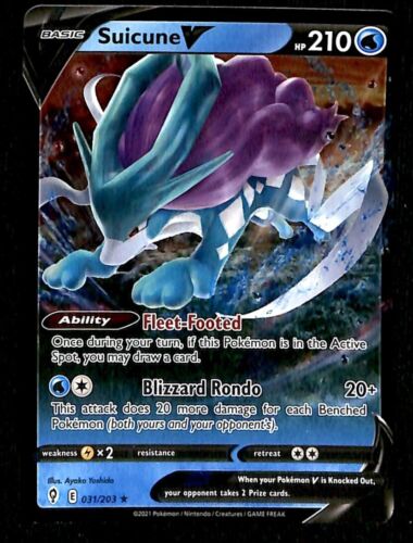 Suicune V Ultra Rare Evolving Skies 031/203, NM Pokemon Card