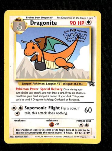 Dragonite WB Movie Black Star Promo 5, EX Pokemon Card