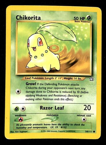 Chikorita Neo Genesis VG, 54/111 Pokemon Card