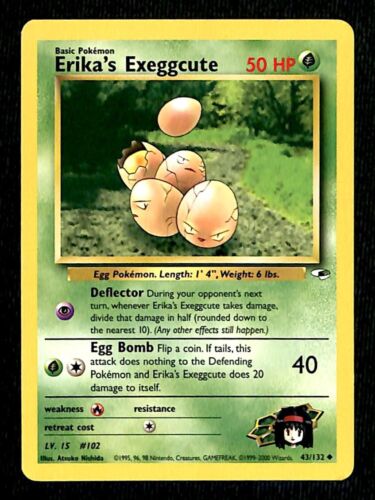 Erika’s Exeggcute Gym Heroes EX, 43/132 Pokemon Card.