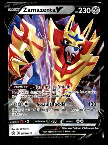 Zamazenta V Black Star Promo SWSH019, NM Pokemon Card