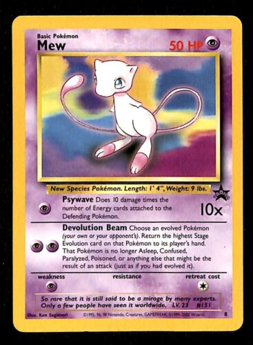 Mew Black Star Promo 8, EX Pokemon Card