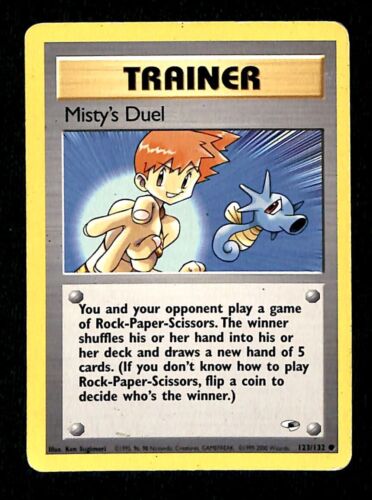 Mistys Duel Gym Heroes VG, 123/132 Pokemon Card.