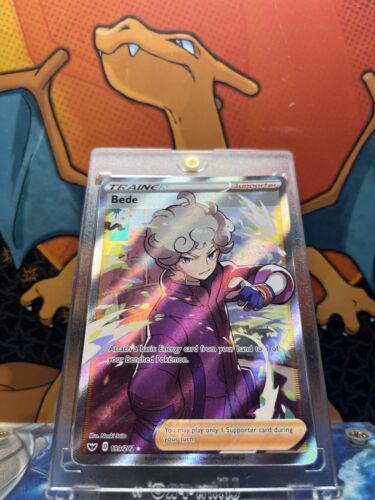 Bede Full Art Sword And Shield Base NM, 199/202 Pokemon Card