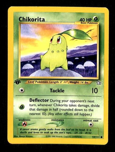 Chikortia 1st Edition Neo Genesis EX, 53/111 Pokemon Card