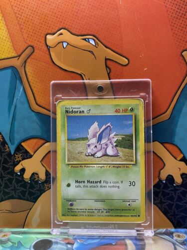 Nidoran Set 1999-2000 Exclusive 4th Print VG, 55/102 Pokemon Card.