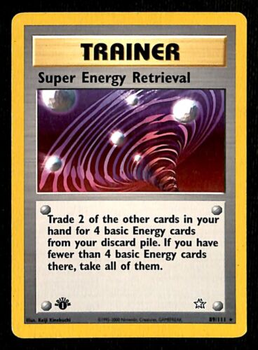 Super Energy Retrieval 1st Edition Neo Genesis EX, 89/111 Pokemon Card