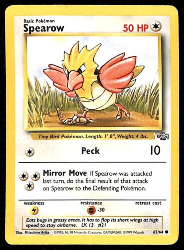 Spearow Jungle EX, 62/64 Pokemon Card