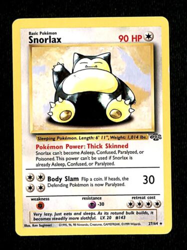 Snorlax Jungle EX, 27/64 Pokemon Card
