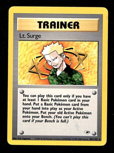 Lt Surge Gym Heroes EX, 101/132 Pokemon Card.