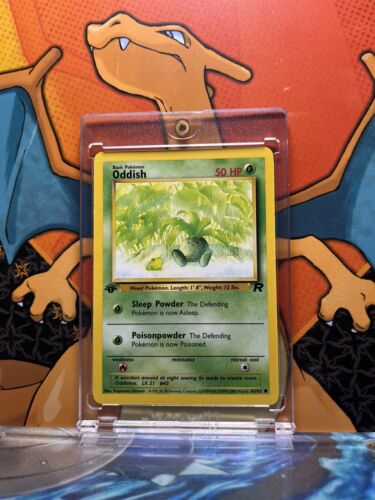 Oddish Team Rocket 1st Edition NM, 63/82 Pokemon Card.