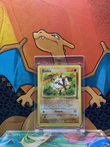 Mankey Jungle VG 55/64 Pokemon Card.