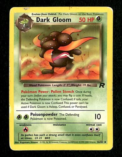 Dark Gloom Team Rocket VG, 36/82 Pokemon Card