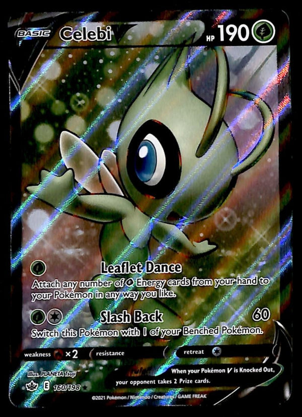 Celebi V Full Art Chilling Reign 160/198, NM Pokemon Card