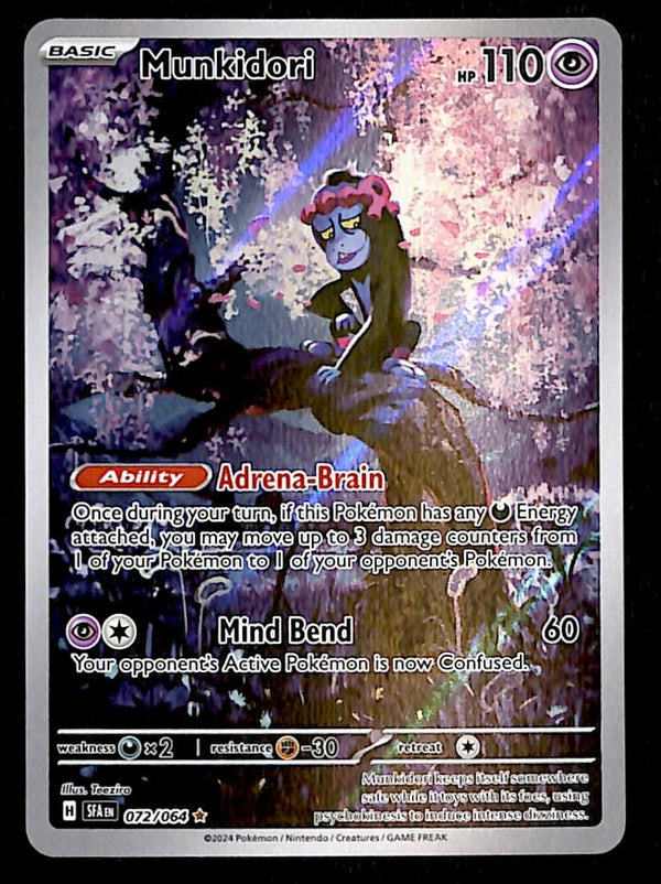 Munkidori Illustration Rare Shrouded Fable 072/064, NM Pokemon Card
