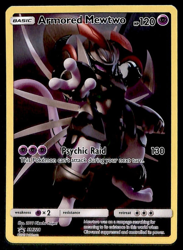 Armored Mewtwo Black Star Promo SM228, EX Pokemon Card