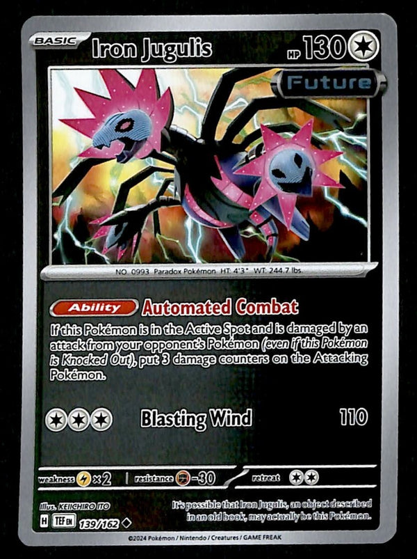Iron Jugulis Holo Temporal Forces 139/162, NM Pokemon Card Iron Jugulis Holo Temporal Forces 139/162, NM Pokemon Card