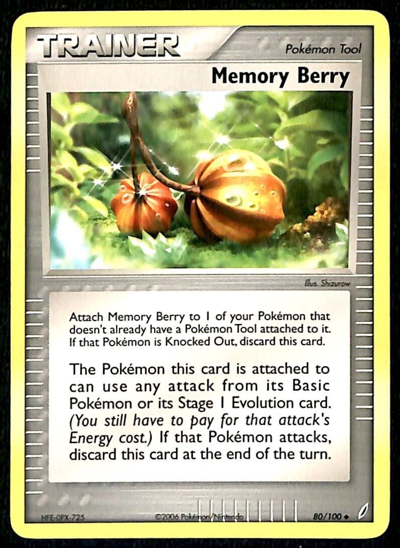 Memory Berry Crystal Guardians NM, 80/100 Pokemon Card