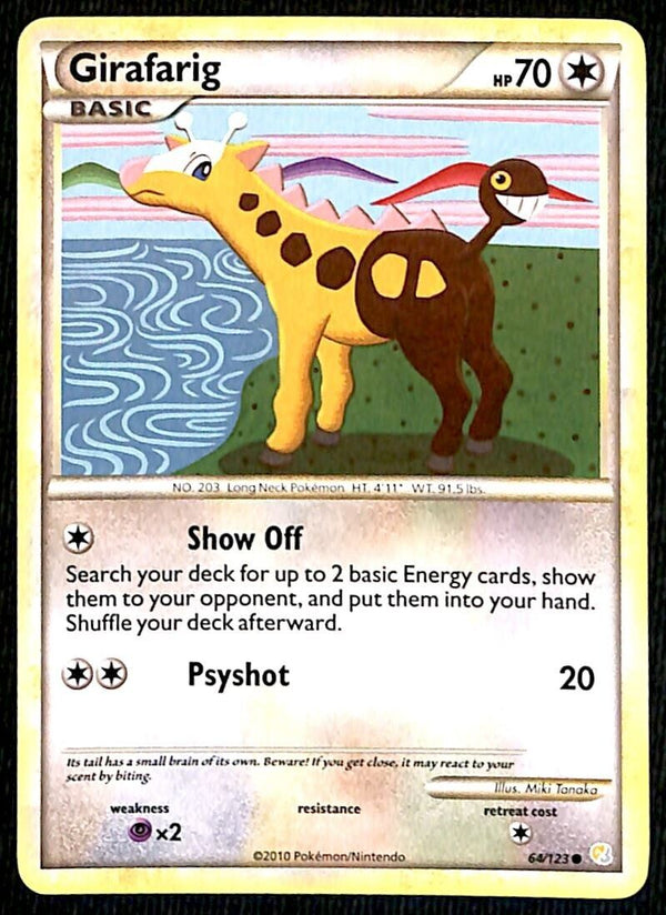 Girafarig Heartgold & Soulsilver NM, 64/123 Pokemon Card