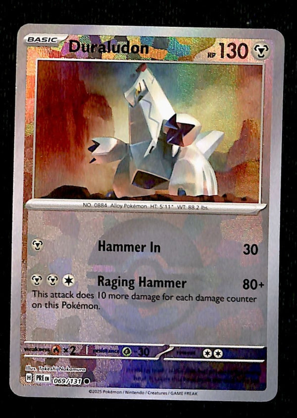 Duraludon Pokeball Reverse Holo Prismatic Evoloutions 069/131, NM Pokemon Card